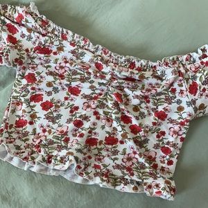 off the shoulder floral top